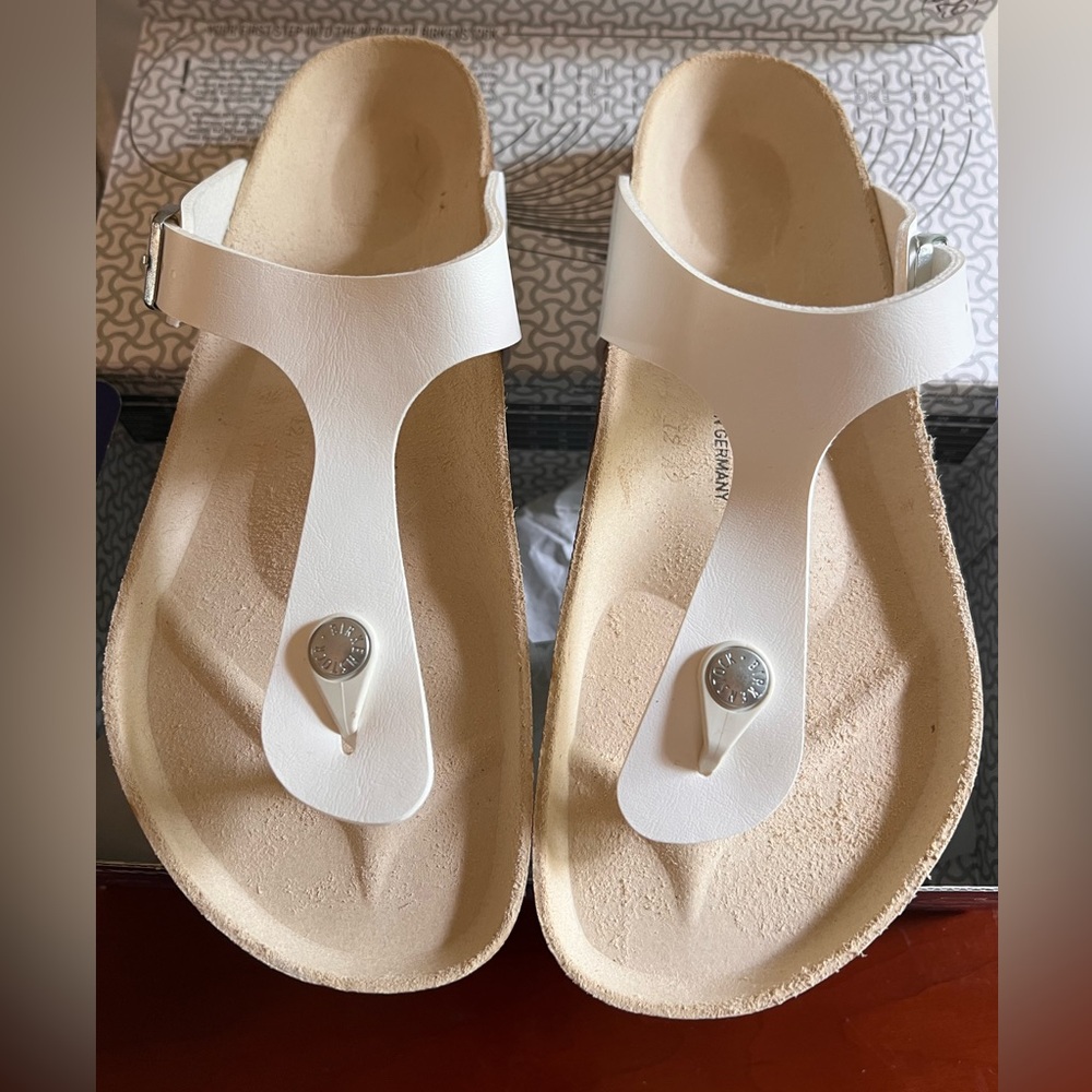 Birkenstock White Sandals Comfortable Footwear